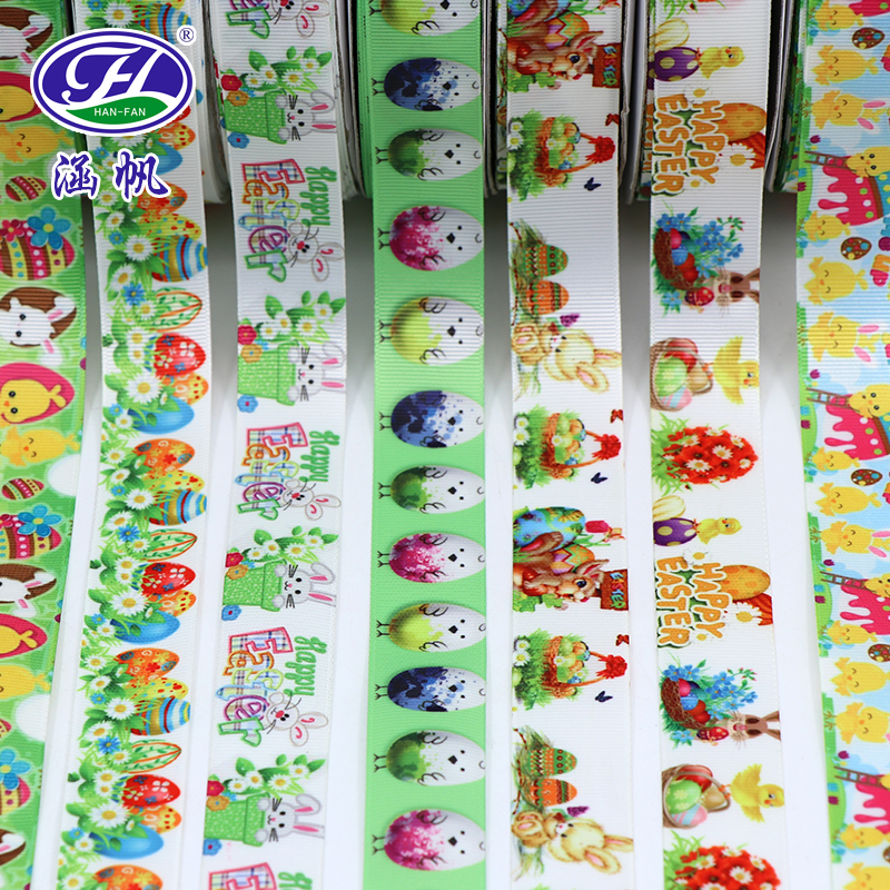 2.5CM Halloween Roman Tam belt printed with holiday gift packaging DIY Holiday Decorative webbing
