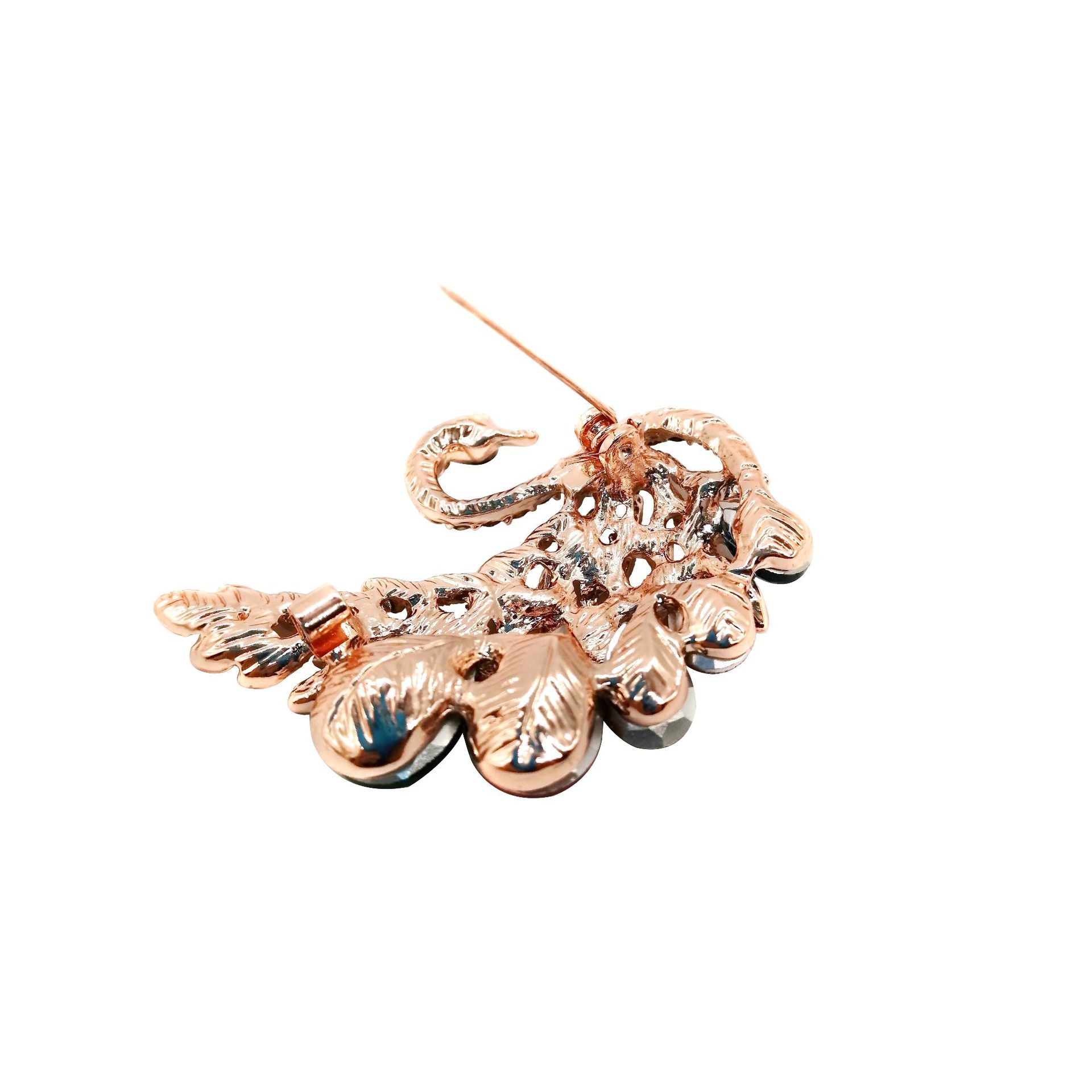 High-End Brooch Women&#039;s Rhinestone Scarf Buckle Anti-Unwanted-Exposure Buckle Crystal Corsage Pin Pearl Ornament Brooch