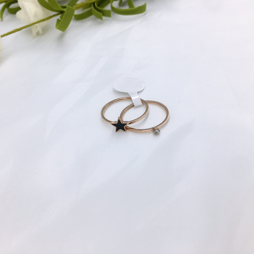 Korean Hot-Selling Titanium Steel Rose Gold Ring Trendy Wild Ring Factory Direct Sales