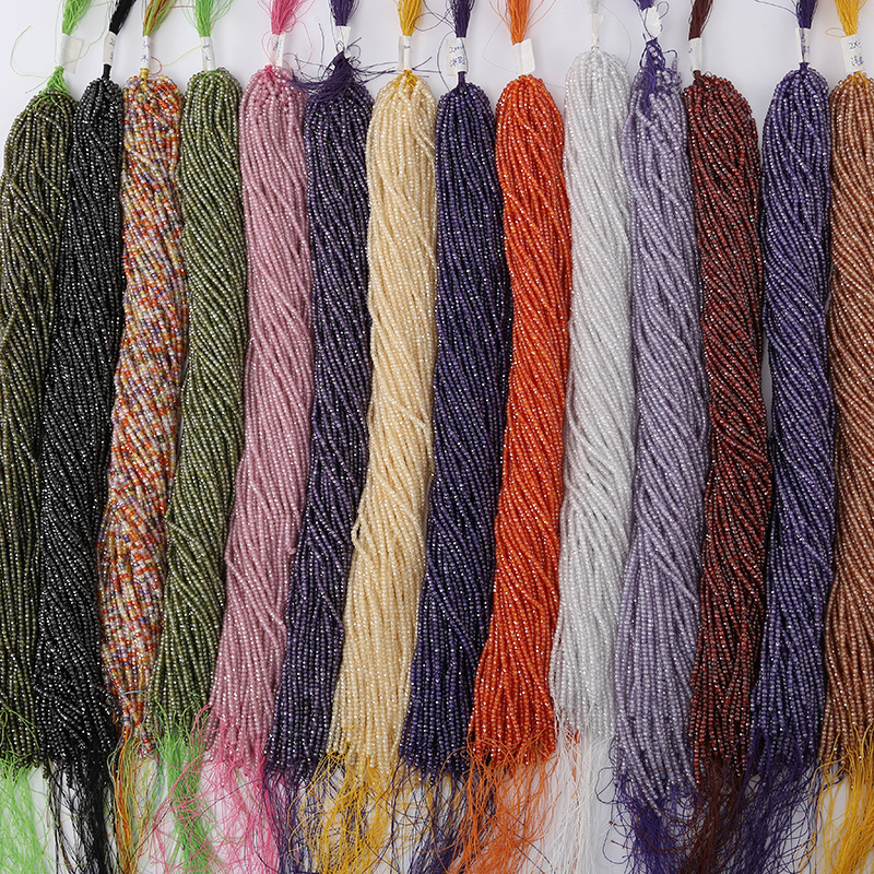 14 Colors Zircon Natural Crystal Cut Angle 2 * 3mm Cut Facet Semi-Finished Products Long Chain DIY Handmade Necklace Wholesale