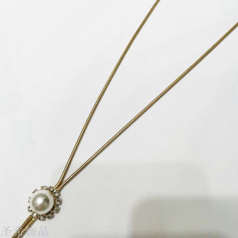 Pearl sweater chain long chain Y word sweater chain new 2020 necklace ins simple versatile sweater chain long chain