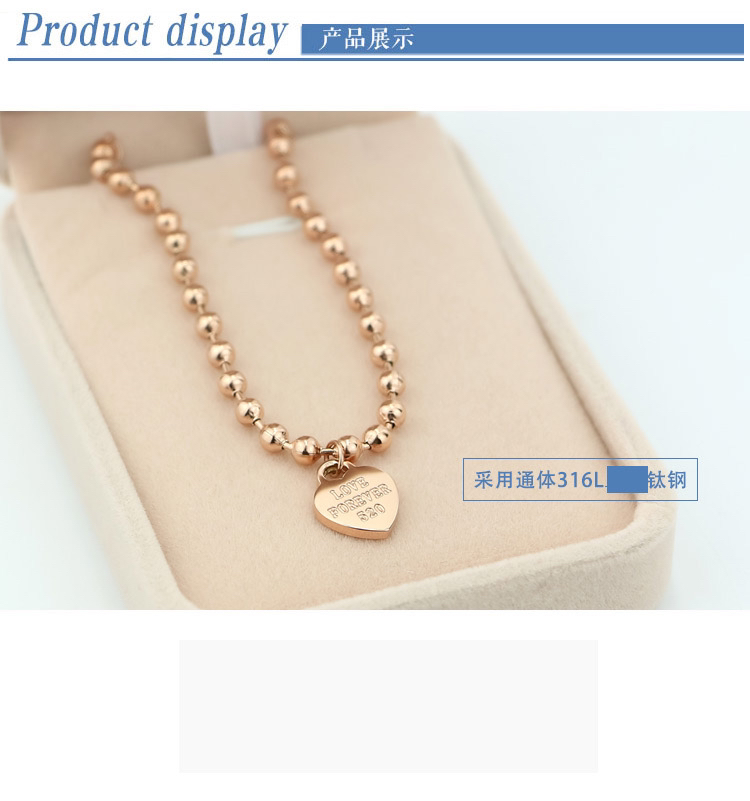 Niche design anklet Korean version of 18K rose gold simple sexy personality joker women&#039;s titanium steel love anklet