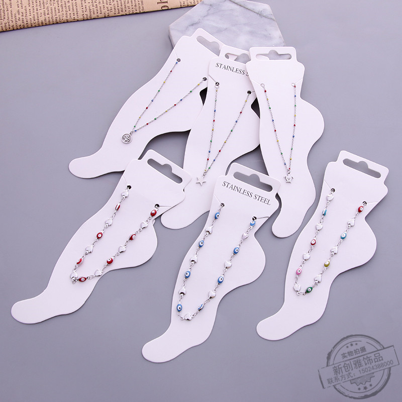 Confectionery color anklet female advanced sense niche anklet Korean version of simple personality ins anklet elegant sen system