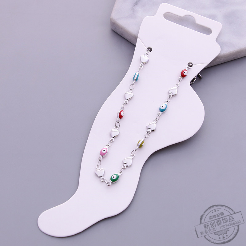 Confectionery color anklet female advanced sense niche anklet Korean version of simple personality ins anklet elegant sen system