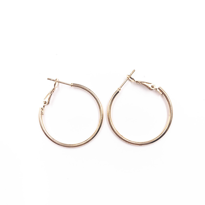 Golden Circle Big Earrings European and American Exaggerated Big Ear Ring Fashionable All-Match Hoop Earrings Yuan Store Jewelry Supply