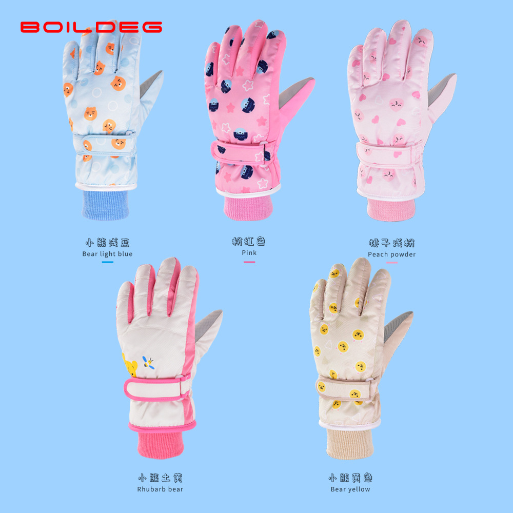 21-Year Outdoor Winter New Ski Gloves Children&#039;s Motorcycle Cycling Skating Warm Ski Gloves