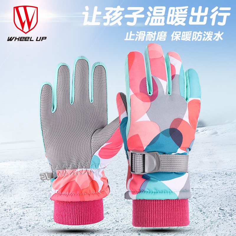 Children&#039;s Ski Gloves Boys and Girls Baby Winter Cycling Cold Protection Waterproof Wind-Resistant Warm Thickened Mountaineering Outdoor