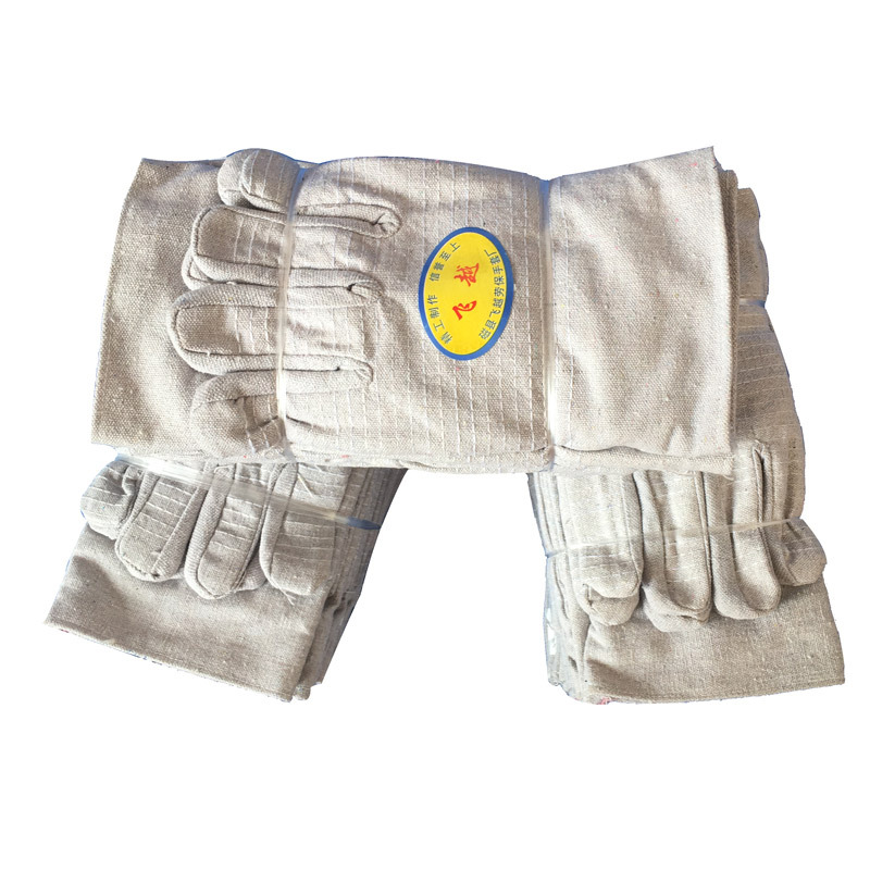 Wear-Resistant Thickening White Nail Cloth Welder Gloves Double-Layer Protective Labor Gloves Manufacturer Canvas Gloves