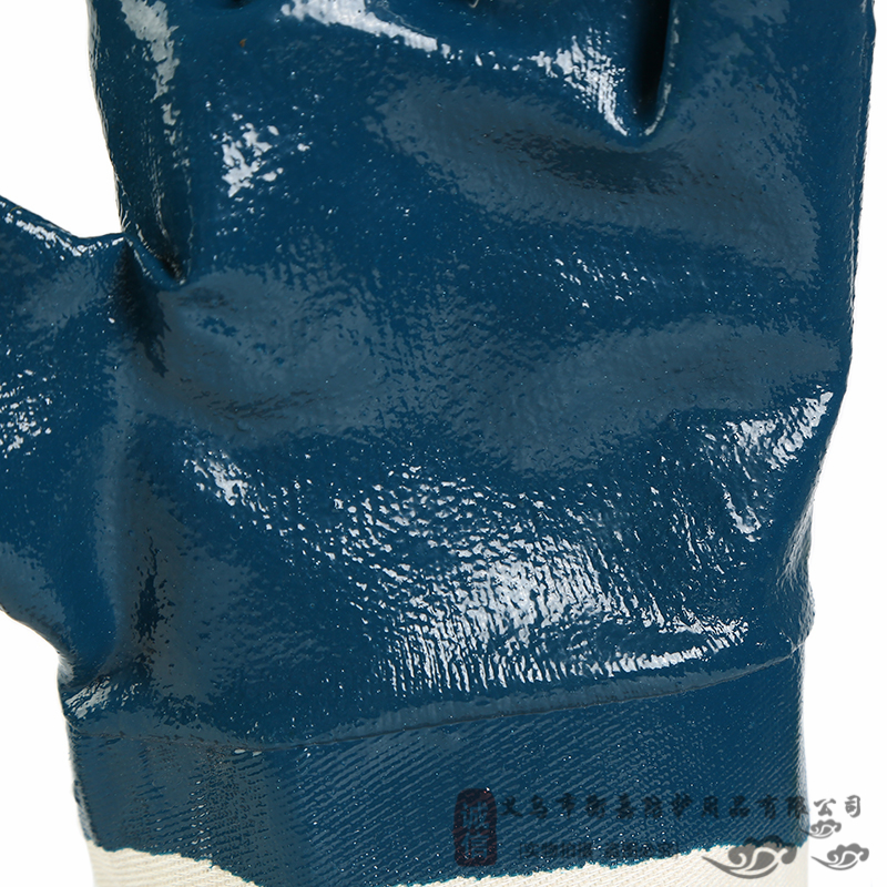 Impregnated, oil-resistant, full-hung gloves with large and durable oil-resistant nitrile canvas gloves are thickened with electric welding labor protection gloves
