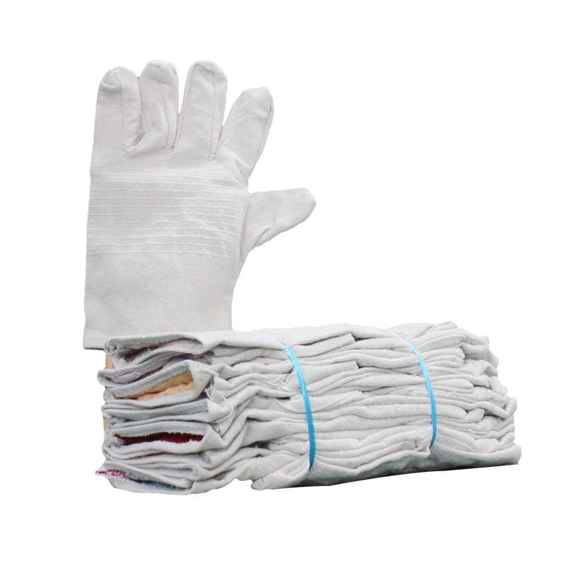 24-Line Double-Layer Canvas Gloves Full Lining Thickened Arc-Welder&#039;s Gloves Work Durable Grinding Welder Canvas Gloves