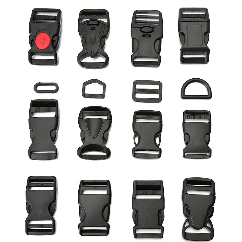 Factory Direct Sales High Quality 2cm Helmet Plastic Buckle Adjustable Triangle Safety Buckle Mouth Schoolbag Lock Wholesale
