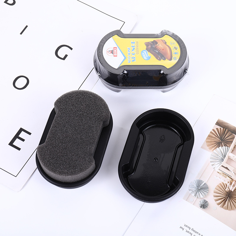 Shoe-Brush Leather Shoes Maintenance Brightening Artifact Double-Sided Sponge Shoe Polish Colourless Shoe Wax Shoe Polish Brush