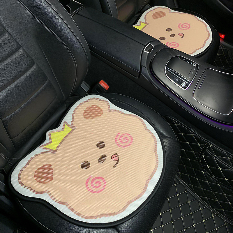 Car Sitting Cushions Seat Cushions Car Chair Mat Cartoon Cute Four Seasons Universal Summer Breathable Ice Silk Cool Pad Sets Summer