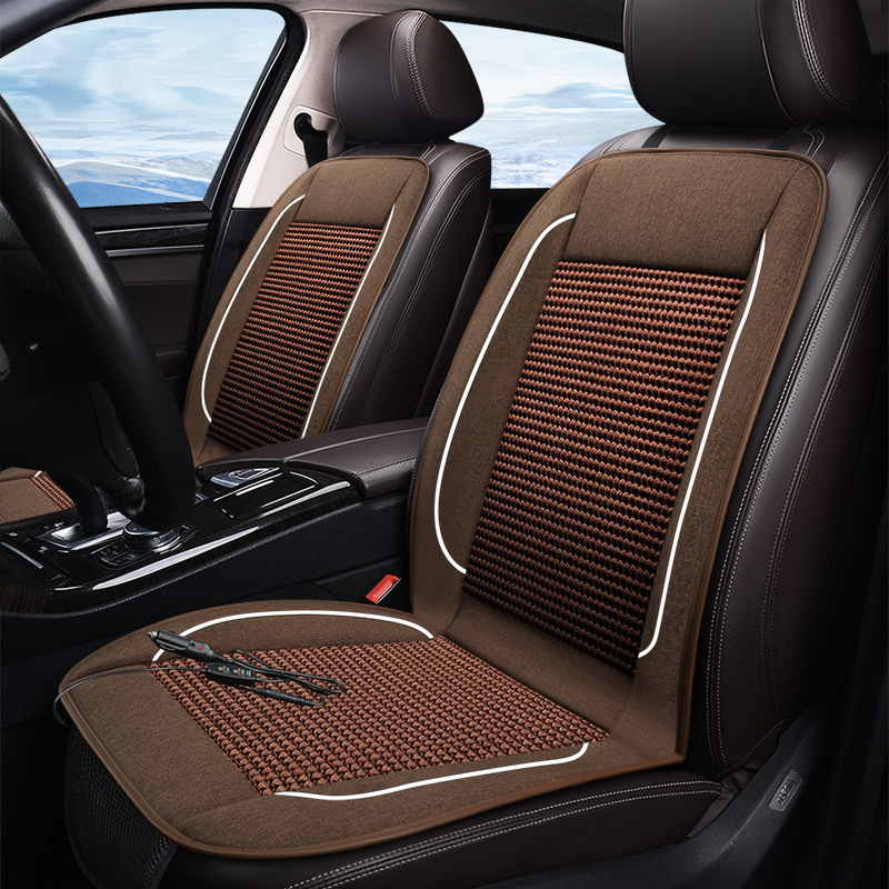 2021 Car Ventilation Cushion Ice Silk Fan Cool Pad Cooling Mat for Summer Cool Pad Single Piece Blowing Ice Silk Breathable Seat Cushion