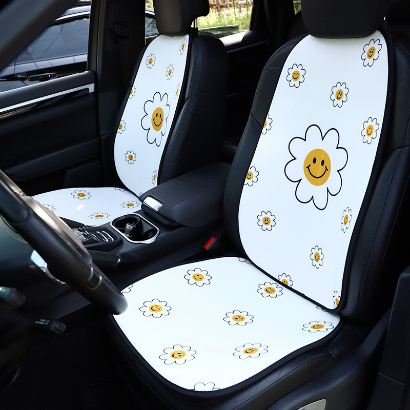 Car Cushion Summer Ice Silk SUNFLOWER Car Seat Cool Pad Fresh Non-Slip Breathable Mat Car Supplies