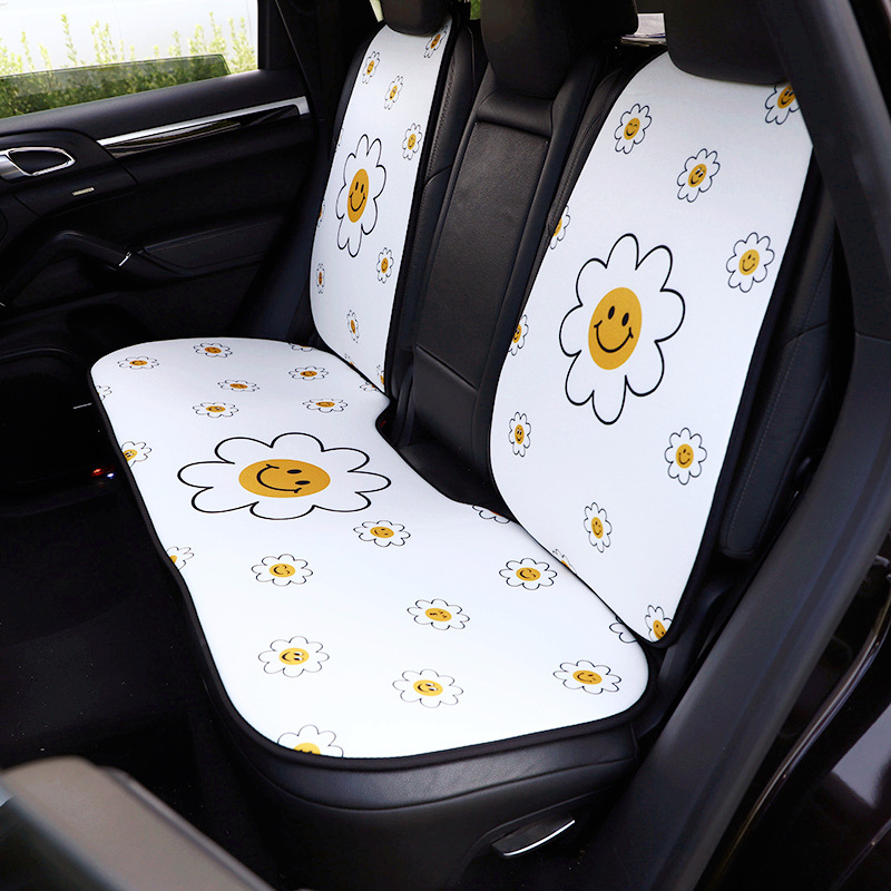 Car Cushion Summer Ice Silk SUNFLOWER Car Seat Cool Pad Fresh Non-Slip Breathable Mat Car Supplies