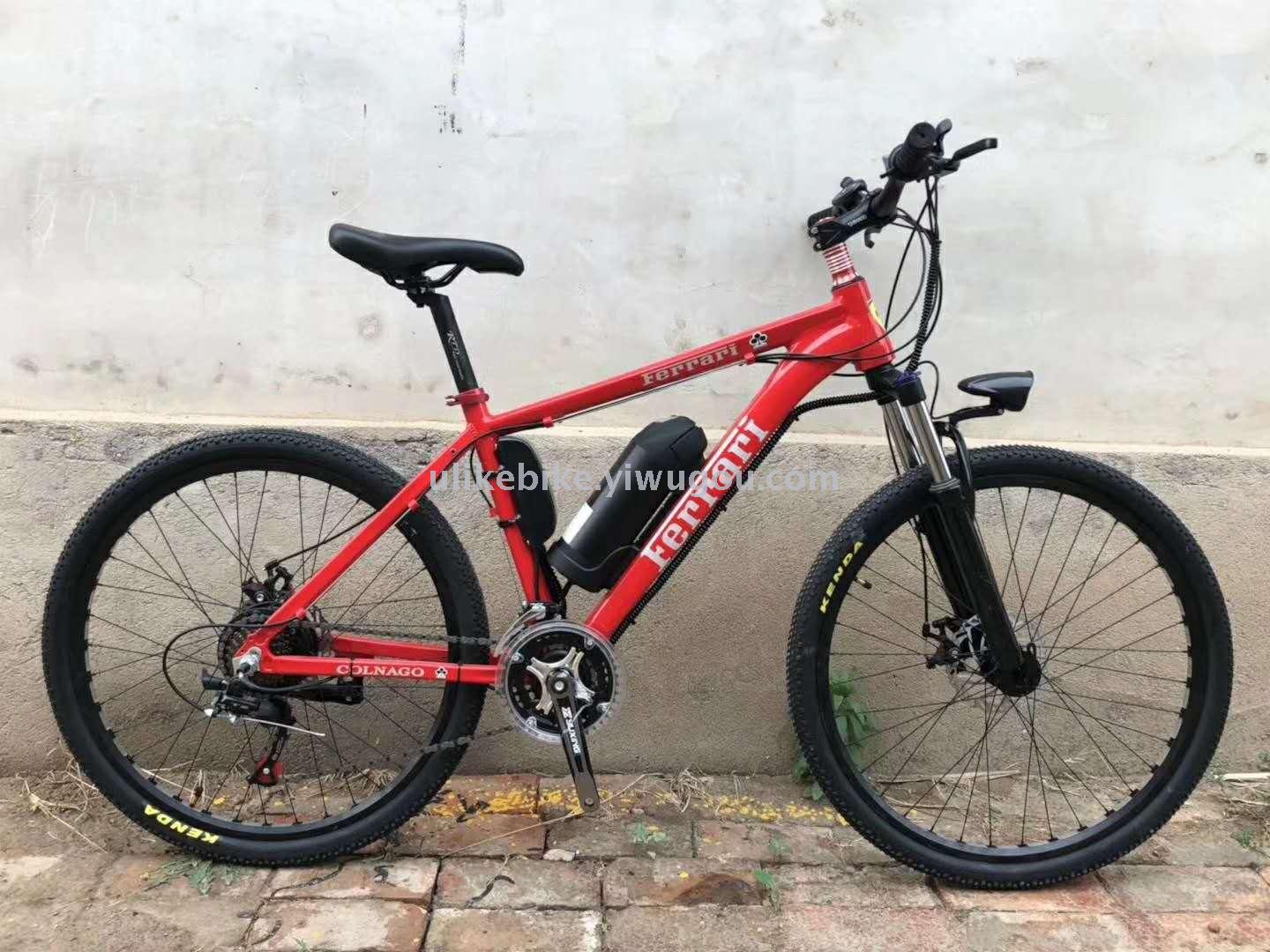 Bicycle 26 \&#034;21 speed aluminum alloy frame lithium battery electric bicycle factory direct sale
