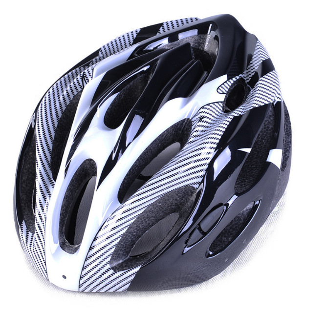 Cycling Fixture and Fitting Carbon Fiber Texture Riding Helmet Mountain Bike Split Helmet Bicycle Cross-Border Supply