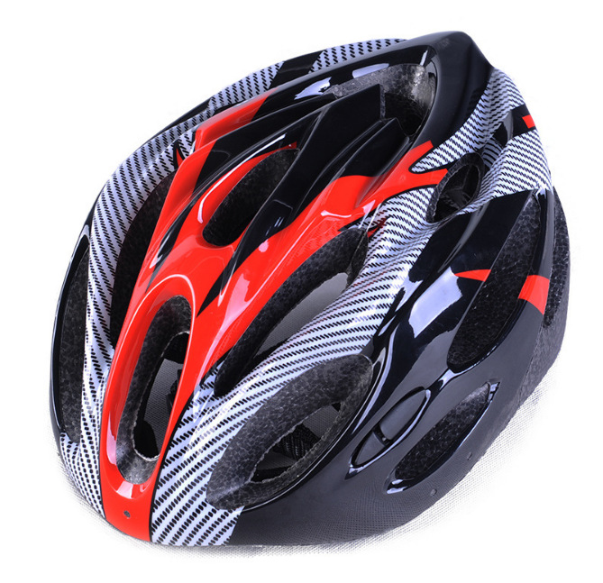 Cycling Fixture and Fitting Carbon Fiber Texture Riding Helmet Mountain Bike Split Helmet Bicycle Cross-Border Supply