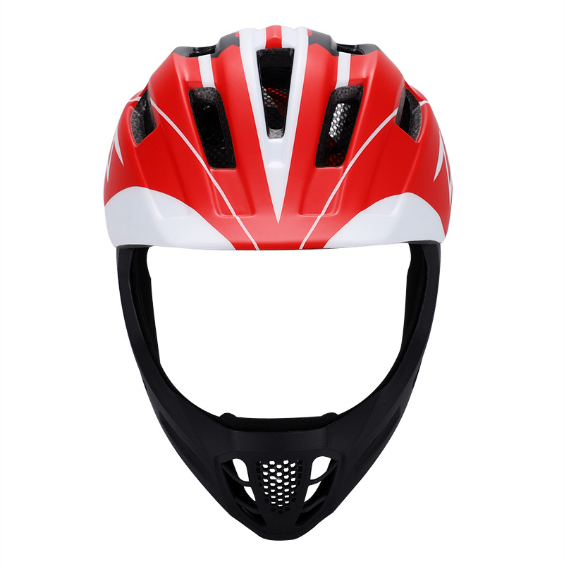 Riding Helmet Integrated Molding Balance Bike (for Kids) Full Face Helmet Fly Net Bicycle Helmet with USB Rechargeable Light