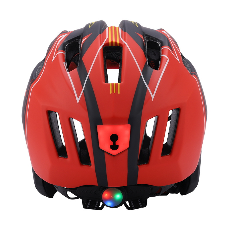Children&#039;s Full Face Helmet Balance Car Skateboard Bike Riding Helmet Integrated Molding with Insect-Proof Mesh Belt USB Rechargeable Light