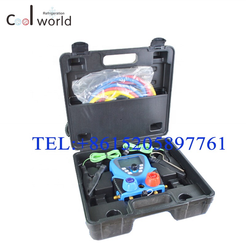 new style digital refrigerant pressure gauge multi-function digital manifold gauge set for car air conditioner system