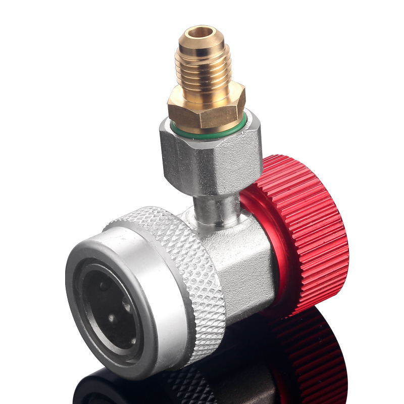 R134a Car Air Conditioning Fluorometer Snow Pressure Gauge Refrigerant Meter Fluorination Tool Double Meter Air Conditioning Repair Tool