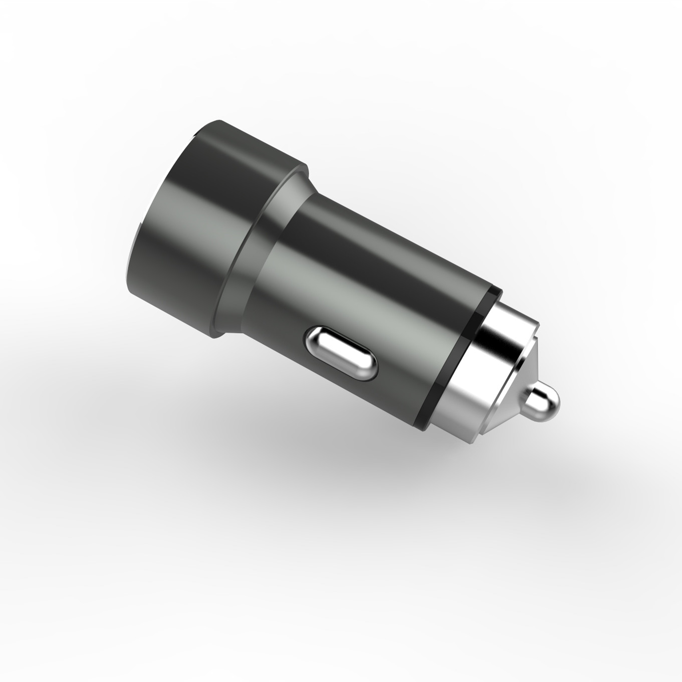 2.4A Full Metal Car Charger Car Phone Charger Grain of Rice 2usb Smart Car Charger