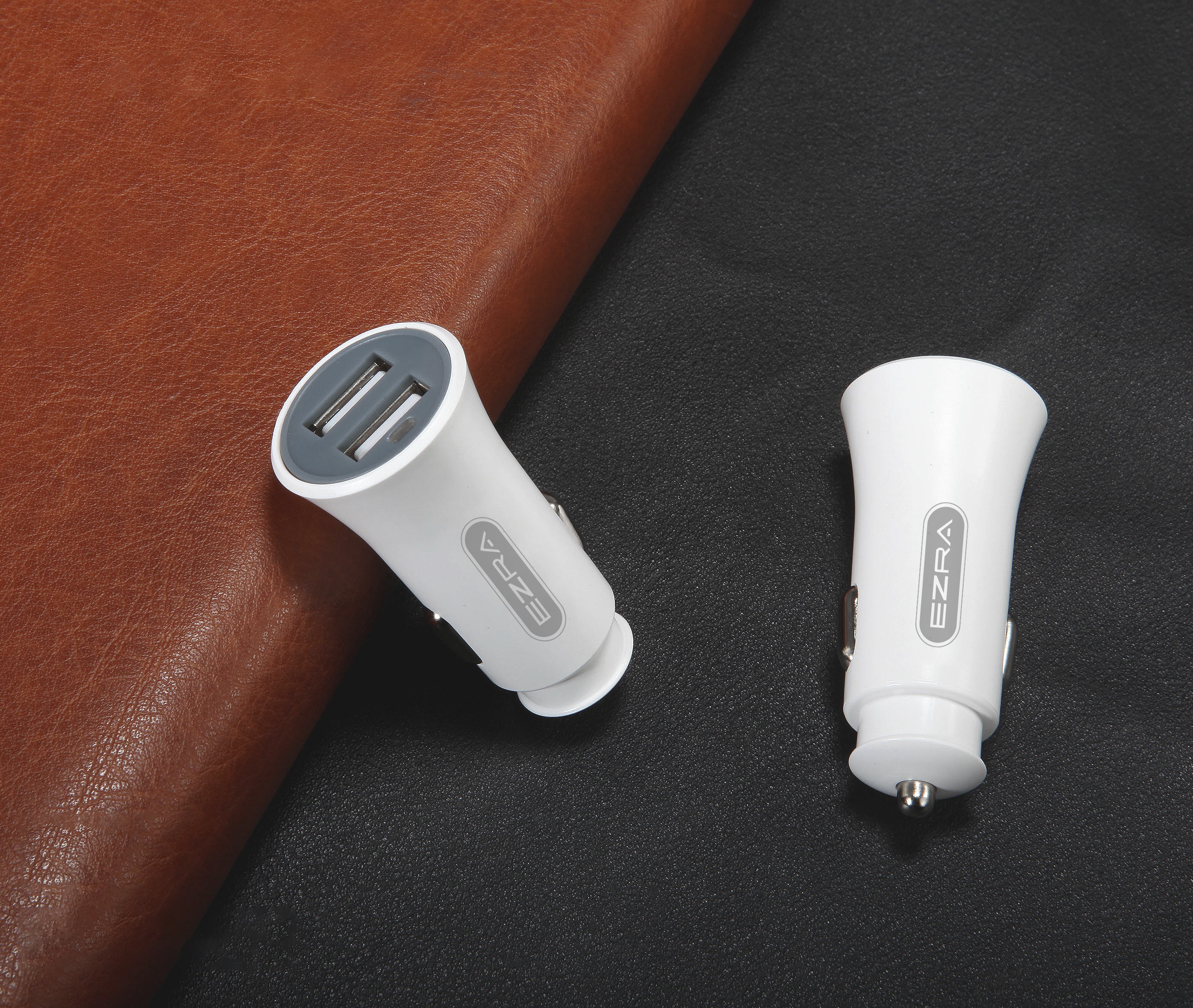 Ezra Mini Double USB Car Charger 2-Port Car Charger 5V/2.1A Fast One-to-Two Car Charger Wholesale OEM