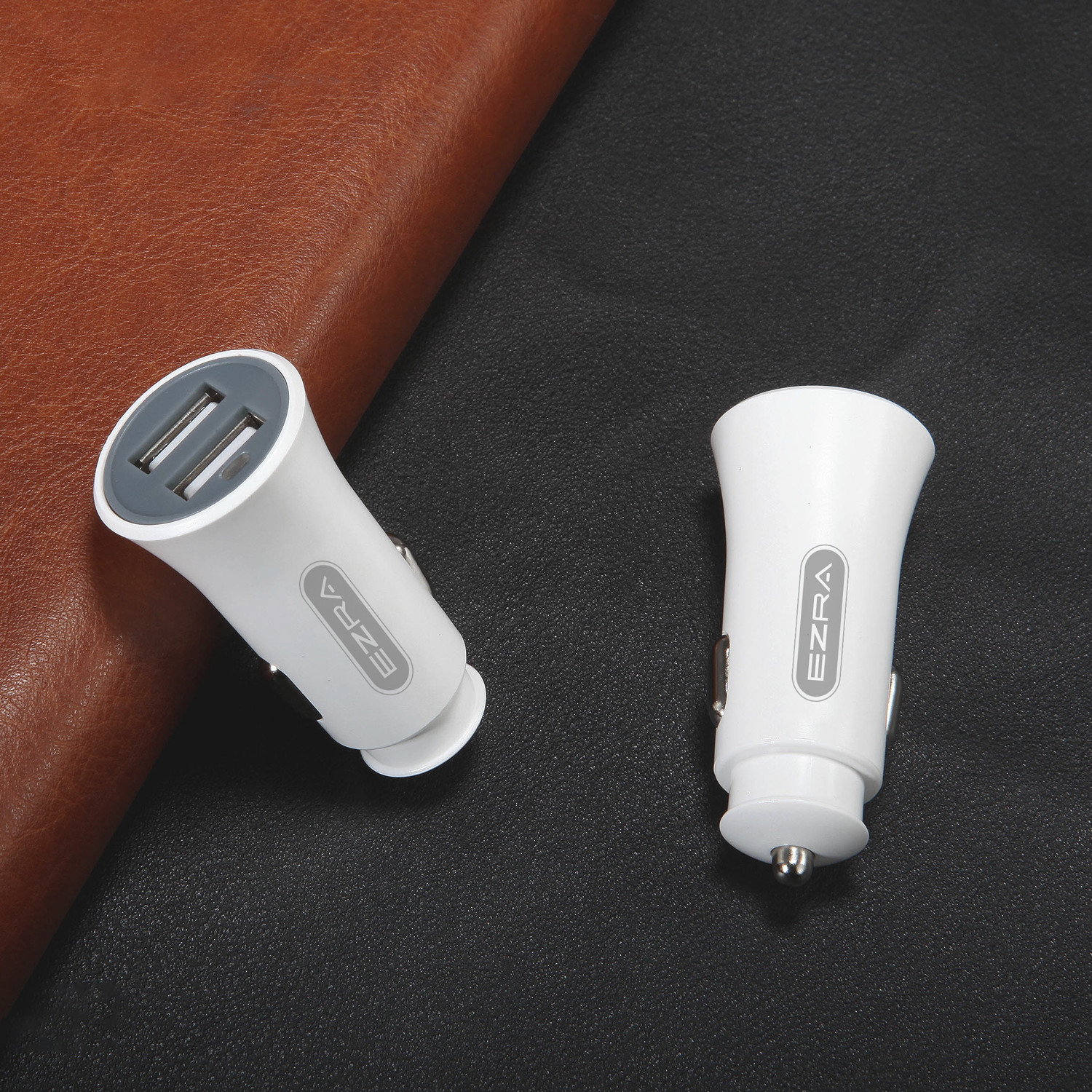 Ezra Mini Double USB Car Charger 2-Port Car Charger 5V/2.1A Fast One-to-Two Car Charger Wholesale OEM