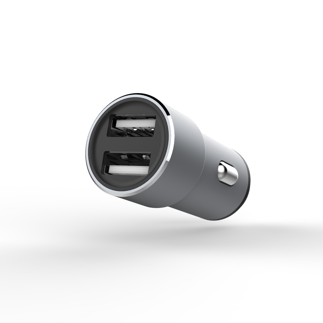 New Aluminum Alloy Shell Super Fast Charge Car Phone Charger Qc3.0 Versatile Universal Car Charger 2usb