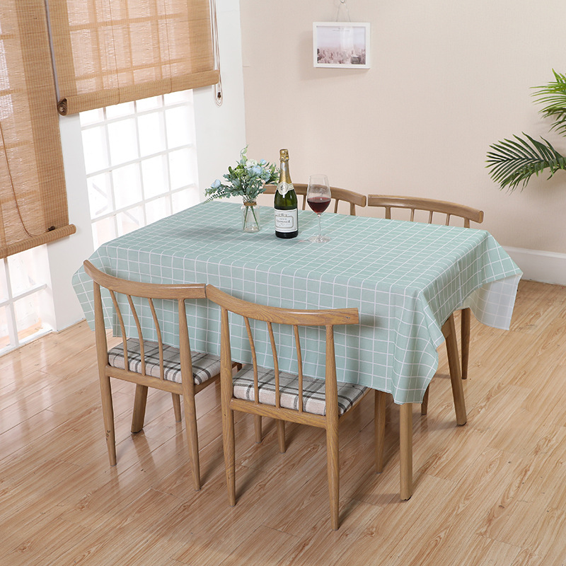 Jiaguan Daily Necessities Disposable Nordic CrossBorder Hot Selling PEVA Plaid Tablecloth Support One Piece Dropshipping