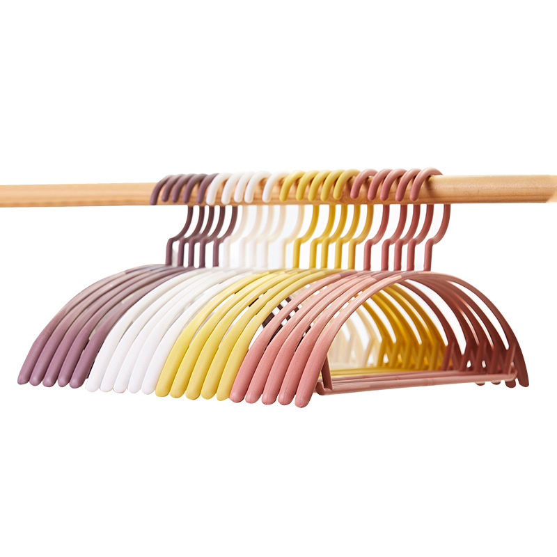 Semicircle Traceless Plastic Hanger Household Adult Macaron Color NonSlip Clothes Hanger Clothes Support