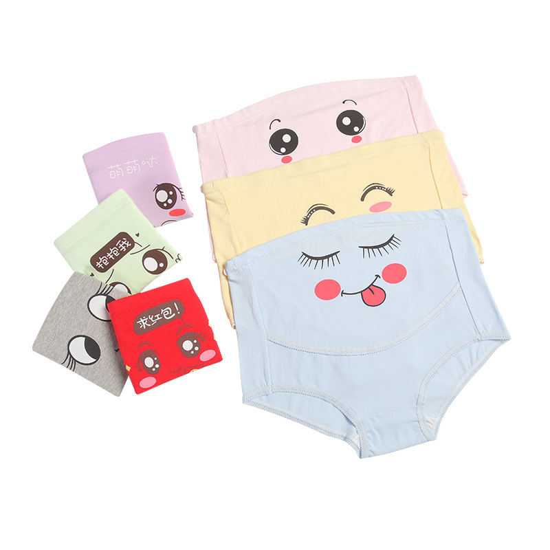 High Waist Belly Support Adjustable Cute Cartoon Expression Pants Pregnancy Seamless Belly Support Manufacturer