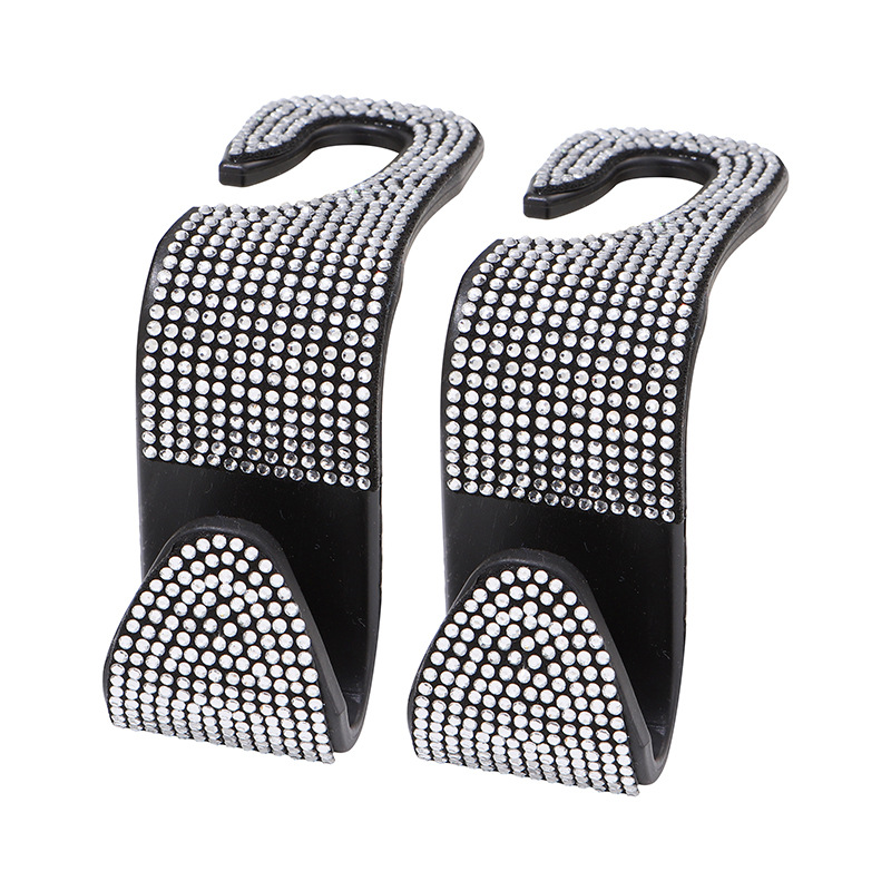 Cross-Border Car Hook Diamond Pendant Creative Rear Seat Back Hook Car Accessories Factory Wholesale