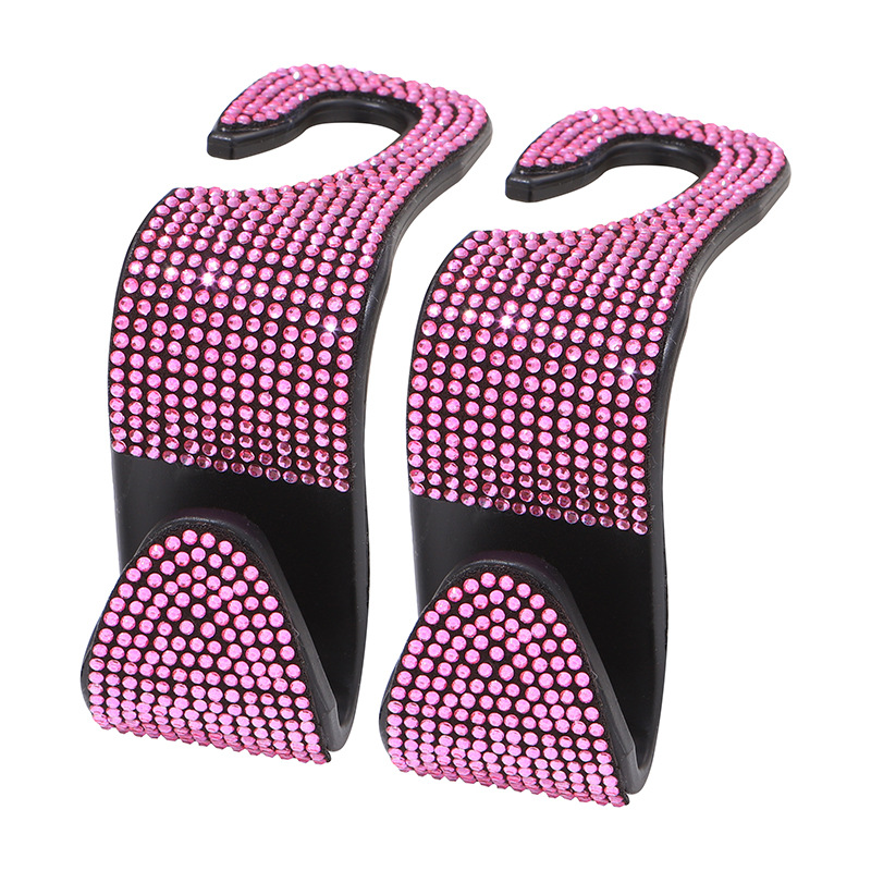 Cross-Border Car Hook Diamond Pendant Creative Rear Seat Back Hook Car Accessories Factory Wholesale