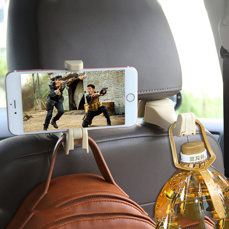 Factory Direct Sales Car Hook Car Multi-Function Chair Back Row Seat Mobile Phone Bracket Hidden Car Hook