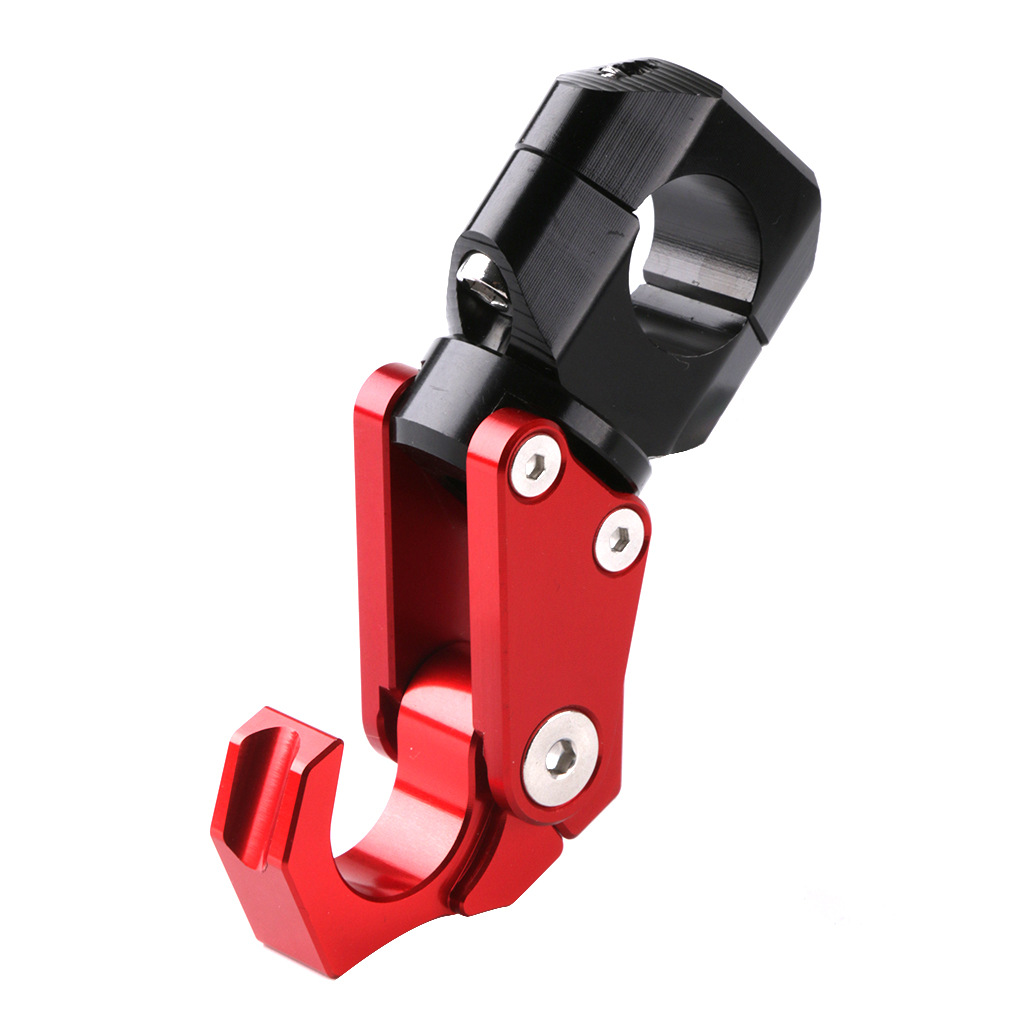 Motorcycle Hook Aluminum Alloy Electric Car Hook Belt 22mm Universal Cross Bar Base Helmet Hook Luggage Storage