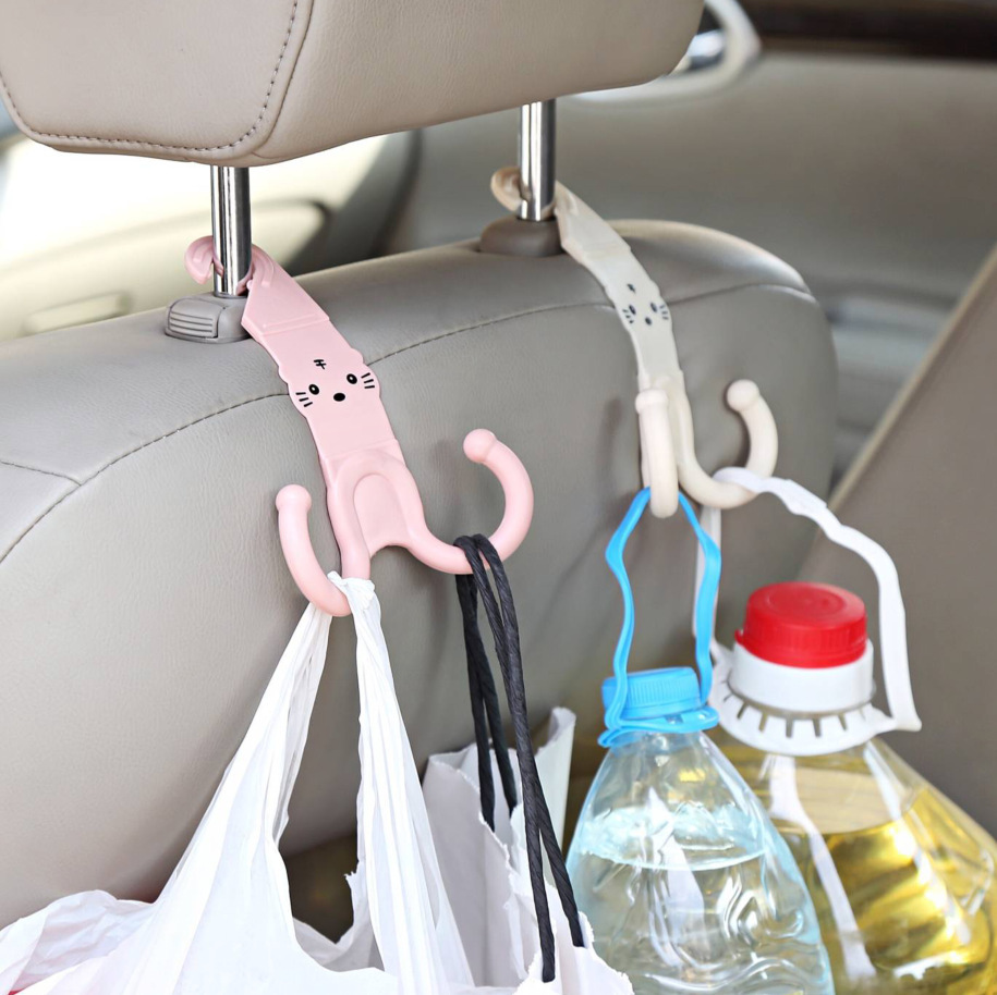 Colorful Car for Car Seat Back Hook Multifunctional Cartoon Car Hook Debris Racking Wholesale 30G