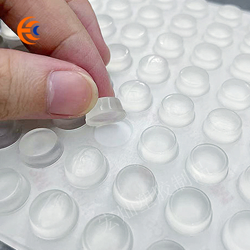 Transparent Silicone Gasket Self-Adhesive Furniture Table and Chair Anti-Skid Shock Absorption Colloidal Particle Hemisphere Cylinder Anticollision Particles Silicon Floor Mat