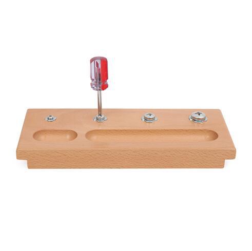 Tiger Tiantian Montessori Children&#039;s Educational Teaching Aids Wooden Nut Combination Parent-Child Screw Matching Toys