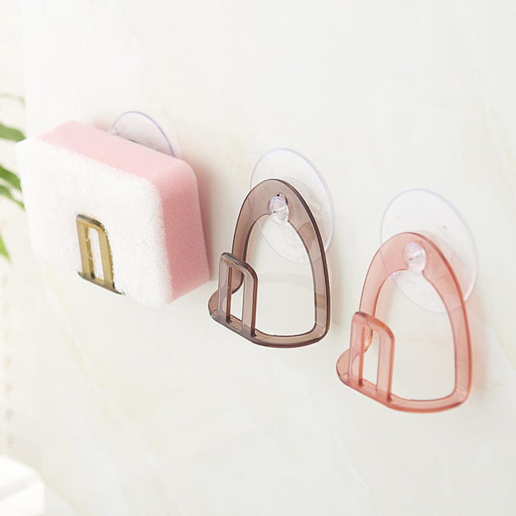 Benwanjia 1503 Suction Wall Sponge Rack Kitchen and Bathroom Draining Rack Strong Load-Bearing 3kg Washing Repeated Use