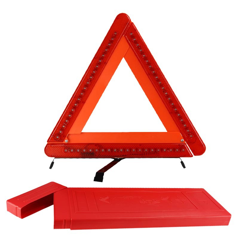 LED Light Car Tripod Automotive Reflective Warning Triangle Parking Safety Warning Sign Car Supplies