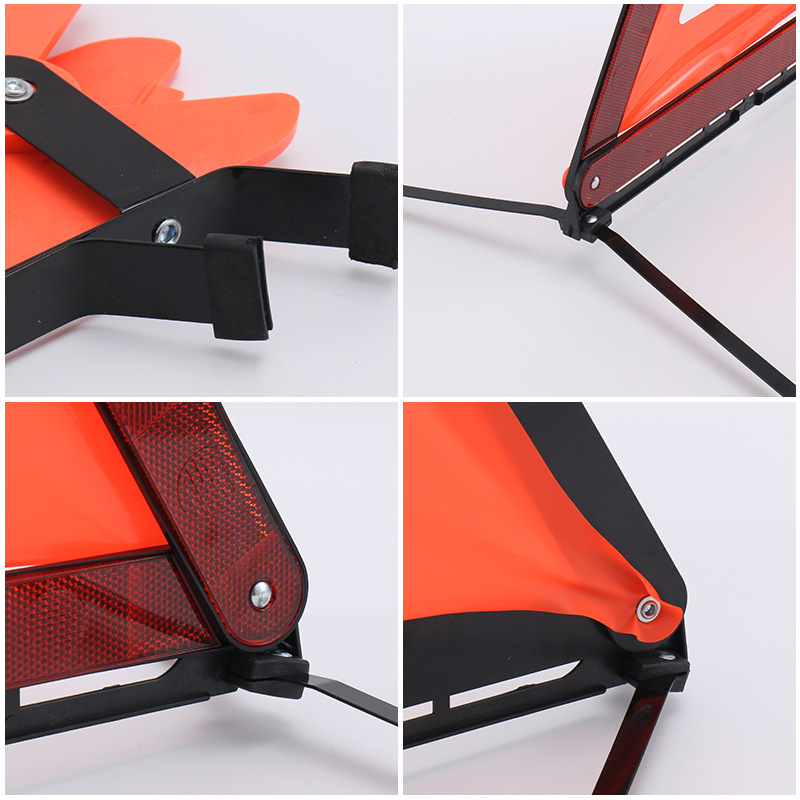 Triangle Warning Sign PVC Warning Rack Reflective Warning Sign Traffic Protection Car Parking Tripod Warning Sign