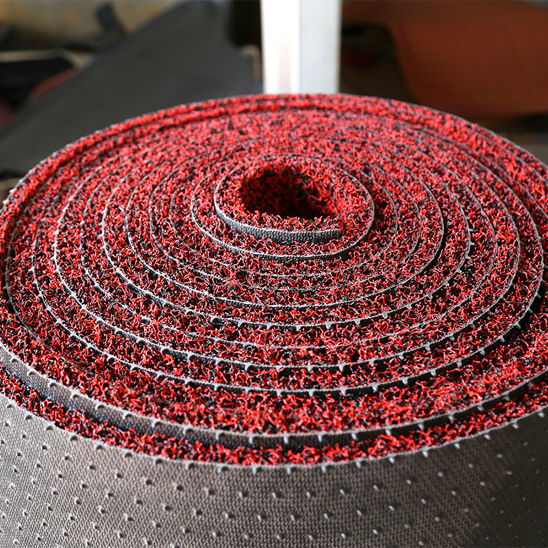 Wire Loop Coiled Material MultiColor Car Foot Mat PVC Roll Material 145cm Thick Universal Cutting Coiled Material