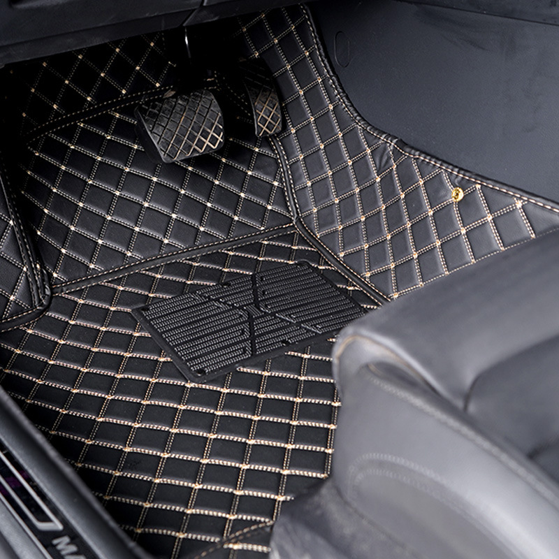 Special Car for Multiple Models Car Foot Mat Diamond Grid Pattern Multiple Colors Removable Single Double Layer Foot Mat