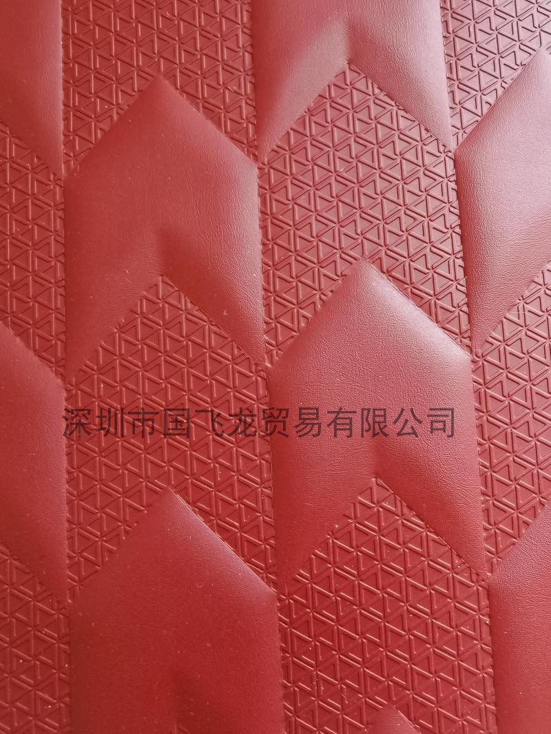 Aviation-Grade Car Foot Mat Material Wireless Soft Carving V Pattern Small Diamond Pattern Car Logo Pattern 6mm Thick Sponge Leather