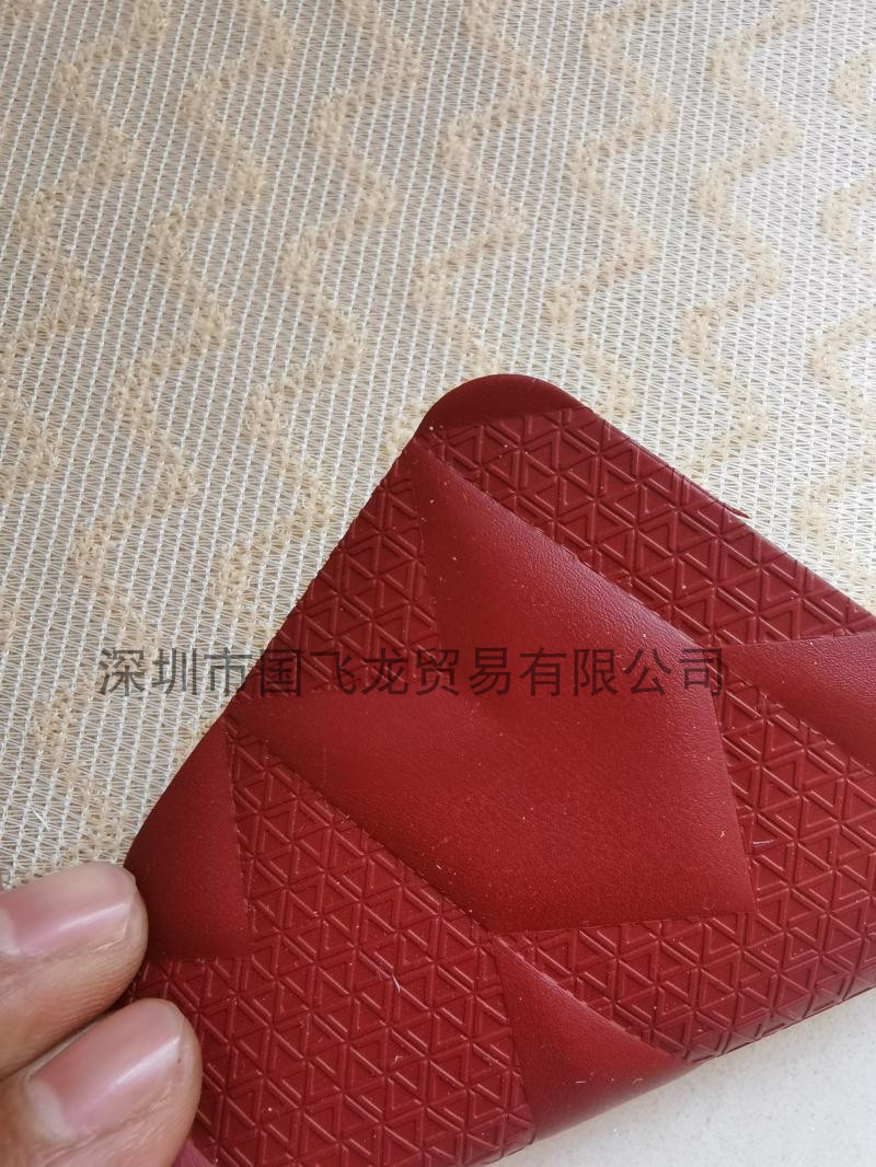 Aviation-Grade Car Foot Mat Material Wireless Soft Carving V Pattern Small Diamond Pattern Car Logo Pattern 6mm Thick Sponge Leather