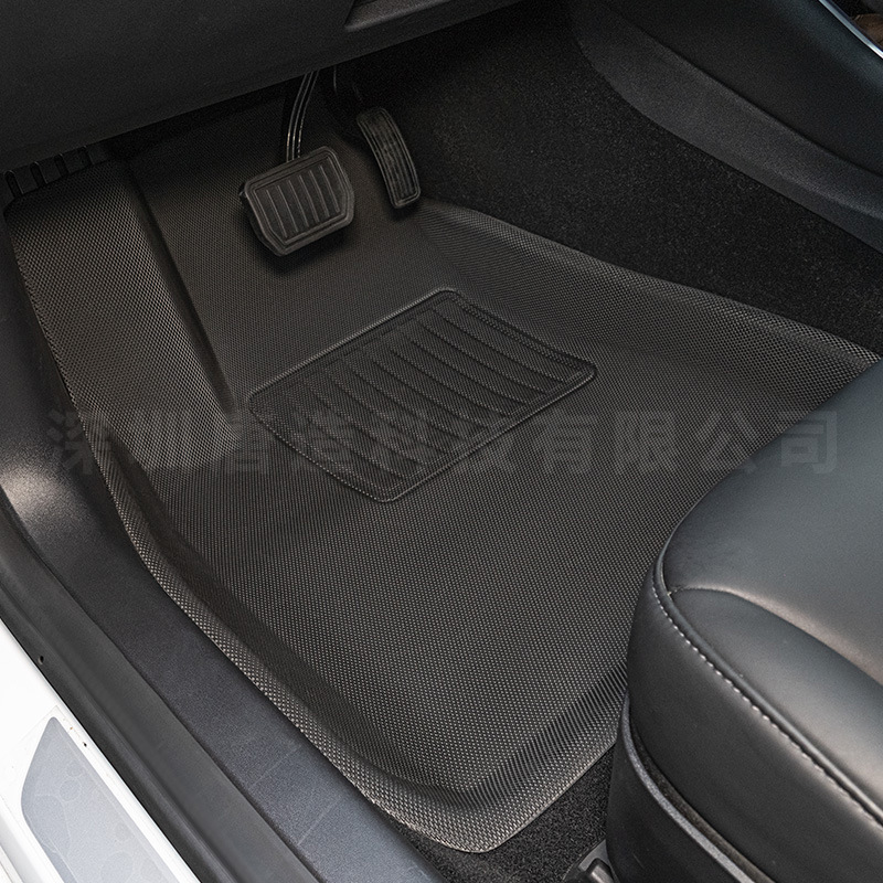 Tesla Foot Mat MODEL3 Applicable TPR Car Foot Mat XPe Floor Mat Left and Right Rudder All-Weather Foot Mat Set