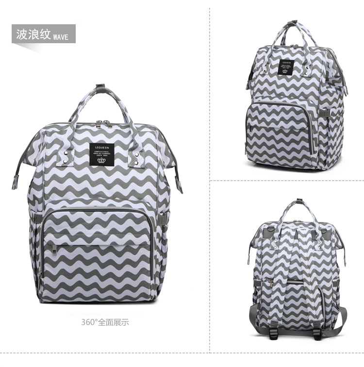 Lequeen Mummy Bag USB Charging New Multi-Functional Large Capacity Backpack Outdoor Mom Bag Baby Diaper Bag Lequeen Mummy Bag USB Charging New Multi-Functional Large Capacity Backpack Outdoor Mom Bag Baby Diaper Bag